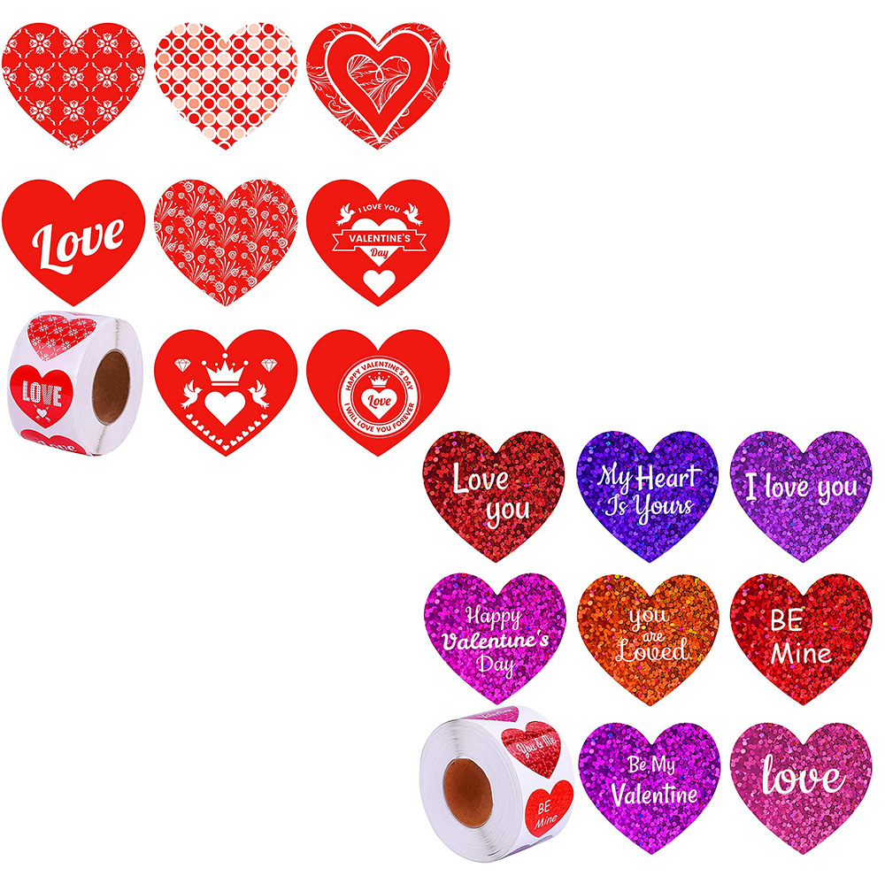 现货批发情人节爱心节日礼品礼物封口婚礼派对装饰不干胶贴纸标签