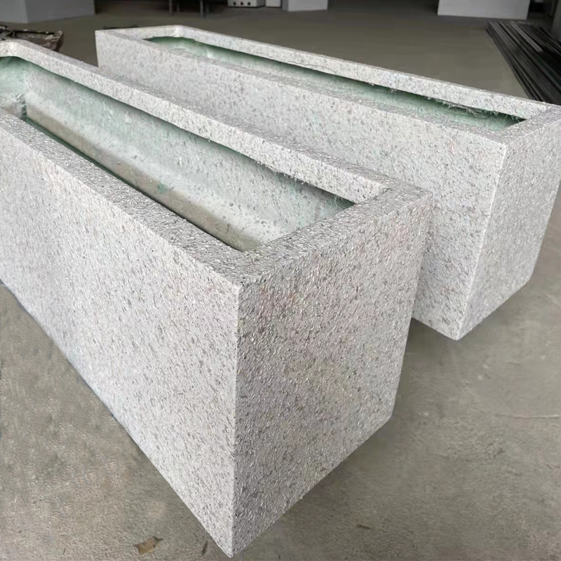 玻璃钢几何菱形落地组合花盆户外酒店售楼部玻璃钢美陈大花箱定制