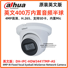 大华英文版400万网络音频半球摄像机DH-IPC-HDW3441TMP-AS海外版
