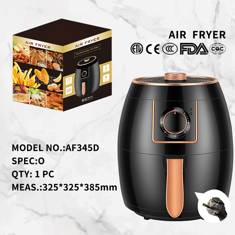 5.5L Cross-Border Air Fryer Household Large Capacity Deep Frying Pan European and American Standard British Standard Spot Airfryer