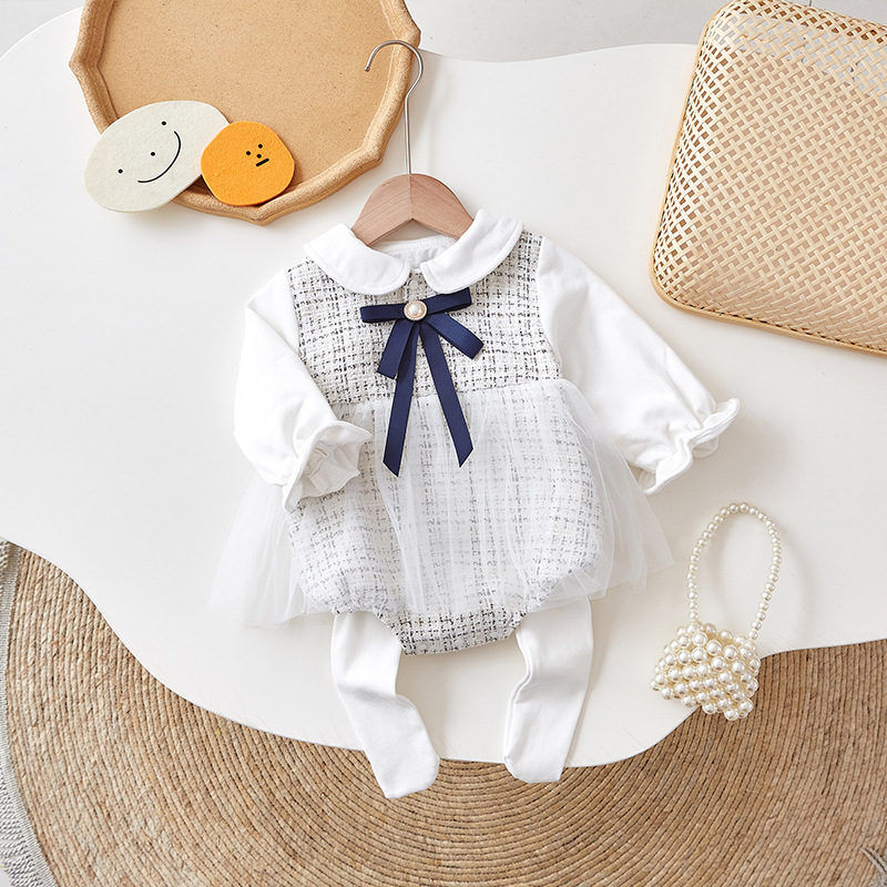 Baby Clothes Autumn Clothes Baby Girl Chanel Princess Romper Spring and Autumn Suit Romper One Month Old Dress Romper