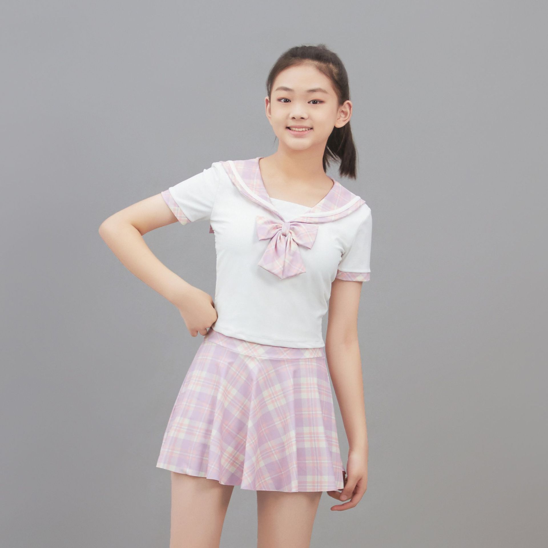 小金鱼儿童泳衣女童女孩中大童10岁12岁游泳衣网红风初中生青少女