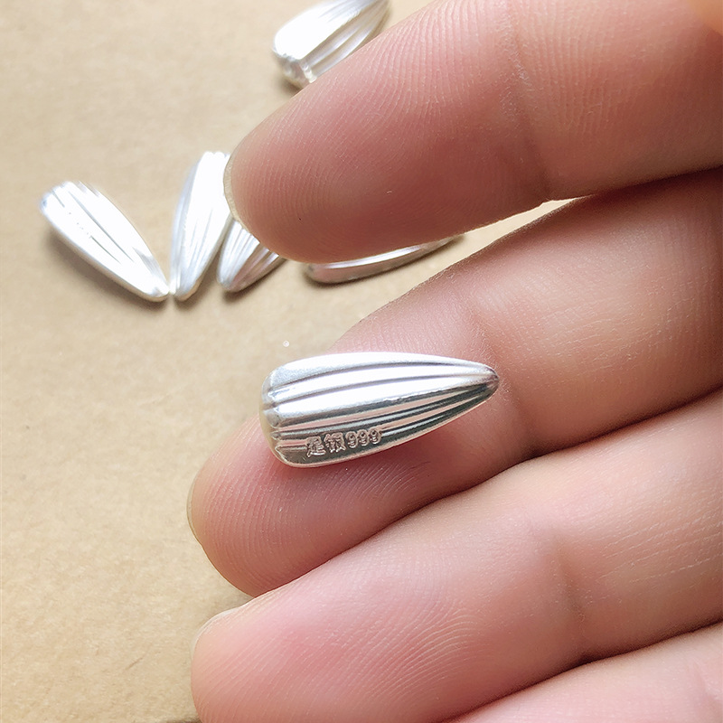 银瓜子s999纯银实心元宝足银种子银大米银锭投资白银煮水泡茶收藏