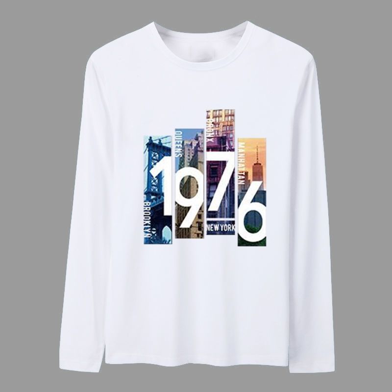 2022 Autumn Long-Sleeved T-shirt Male Student plus Size Long T Youth Korean Top Men's Long-Sleeved Bottoming Shirt