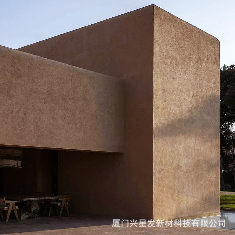 夯土墙涂料现代干粉农村室内外墙面夯土板民宿餐厅哑光肌理艺术漆