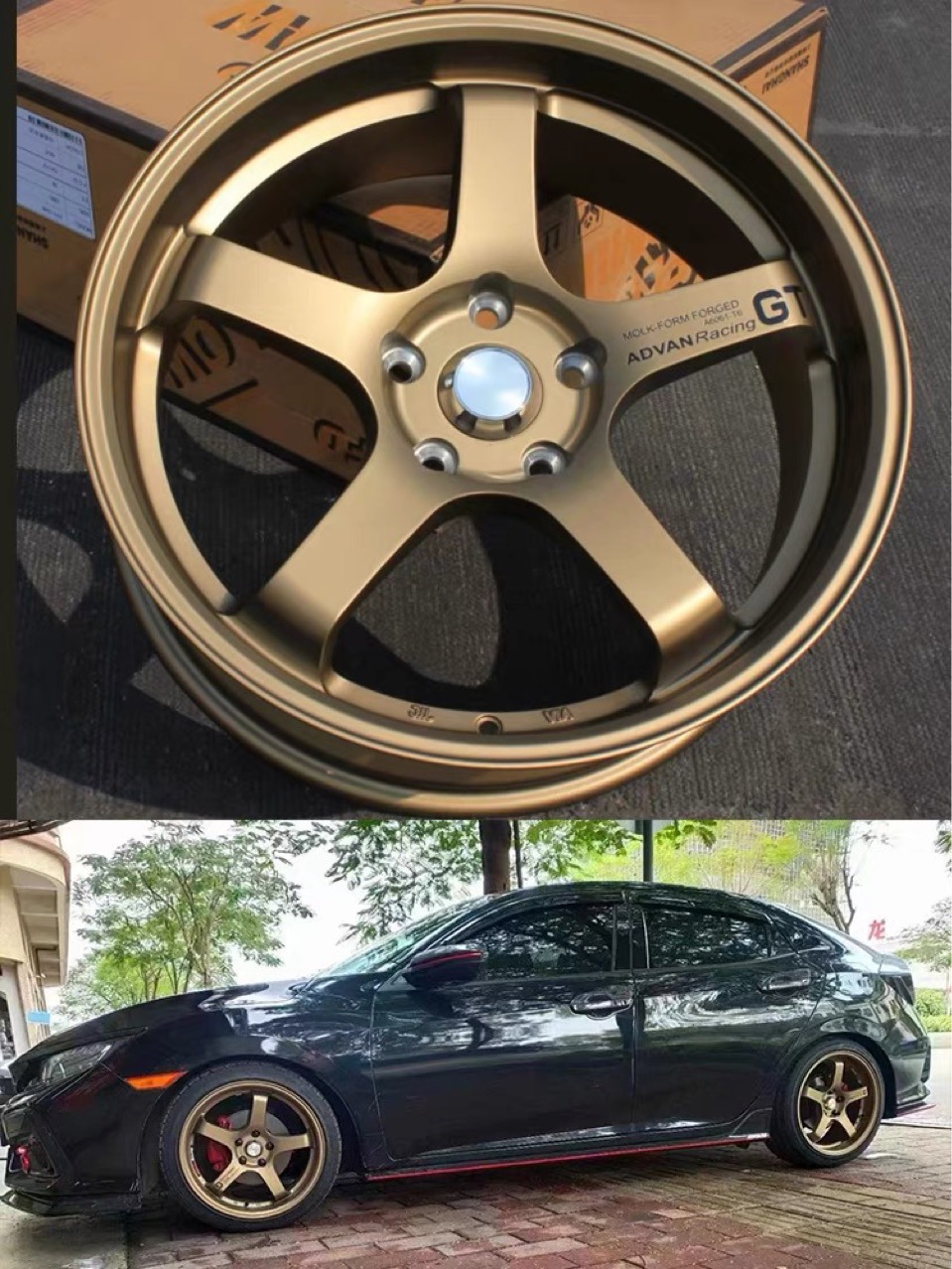 适用横滨advan gt改装轮毂 宝马思域uni-v影豹名爵领克-阿里巴巴