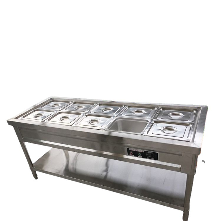 商用台式立式快餐保温台售饭台小碗菜不锈钢包子售卖台蒸菜台批发