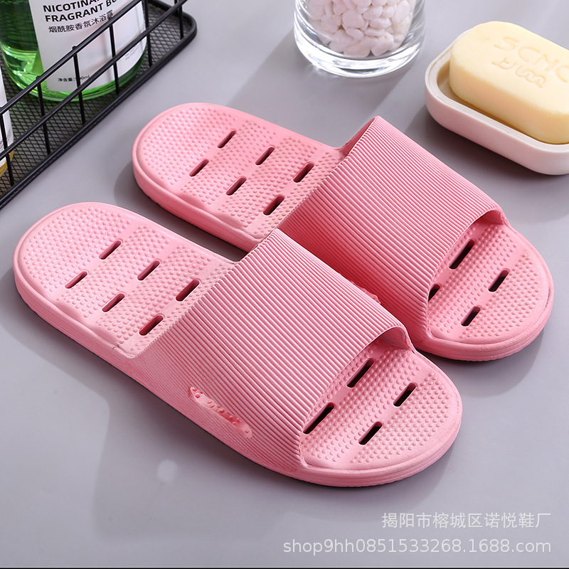 Slippers Men's Summer Bathroom Bath Quick-Drying Household Non-Slip Leaking Hollow Hole Men's Sandals Women's