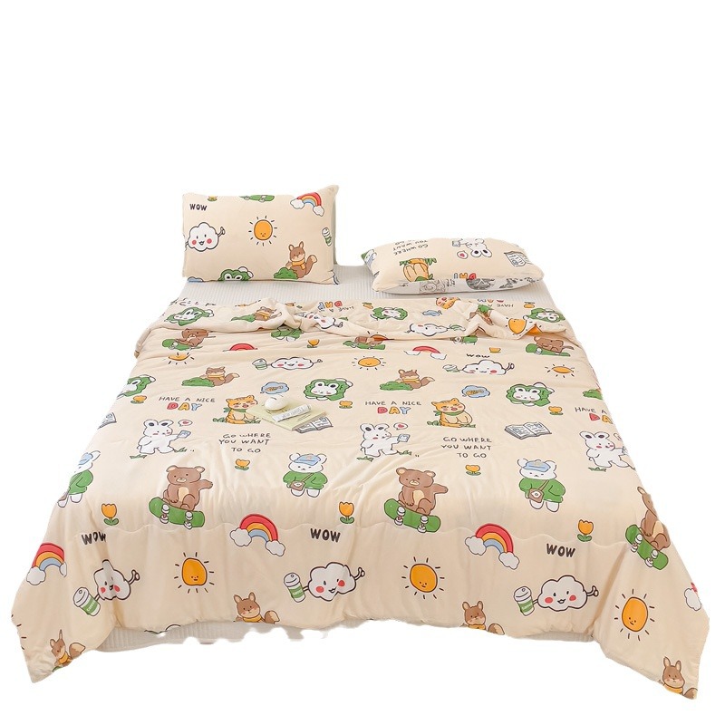 Class a Maternal and Child Summer Blanket Children's Knitted Cotton Nap Quilt Double Air Conditioning Duvet Machine Washable Summer Quilt Wholesale