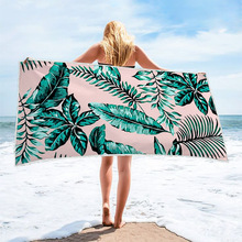 亚马逊爆款沙滩巾定 制数码印花毛巾超级吸水游泳用品旅游必 需
