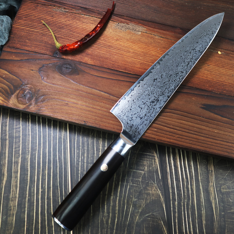 大马士革厨刀西式厨师刀三德刀菜刀锻打刀切片刀切付刀料理主厨刀