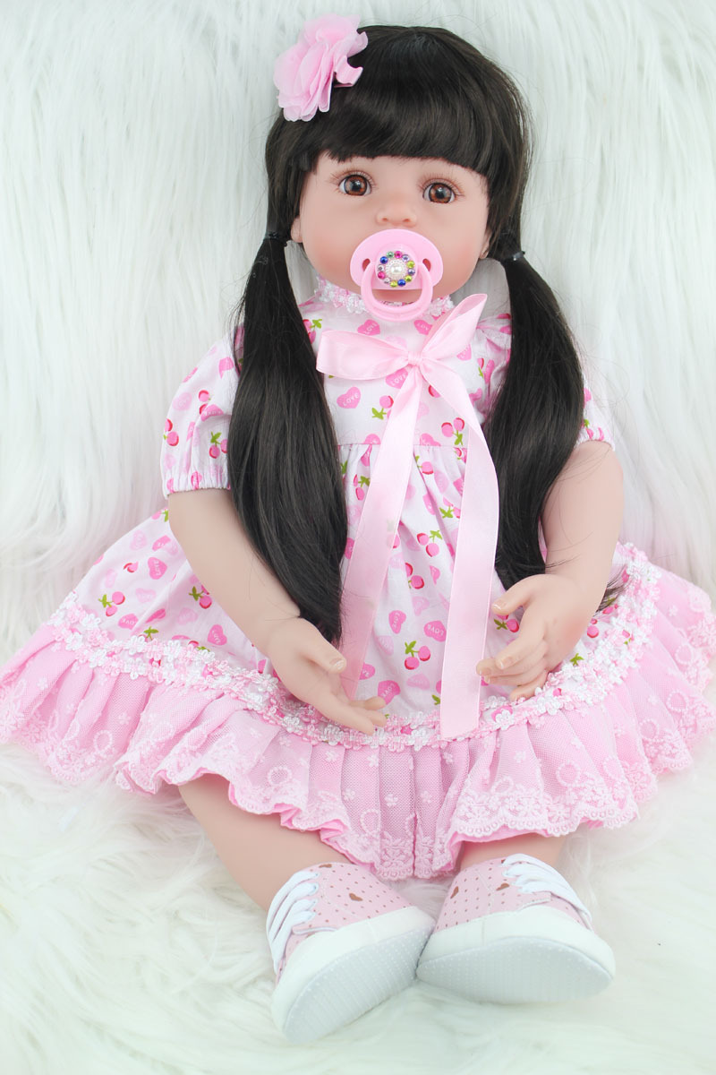 60厘米重生长发公主仿真学步娃娃婴儿玩具 跨境速卖通wish爆款