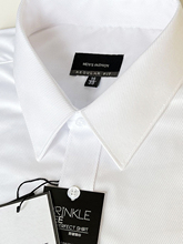 白色男士长袖衬衫修身免烫商务职业衬衣弹力冬短袖寸衫工作服正装