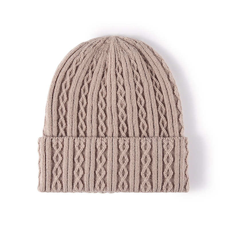 Woolen Cap Women's Autumn and Winter European and American Outdoor Face-Looking Small Fashion Beanie Hat Travel Shopping Warm Ear Protection Knitted Hat Wholesale