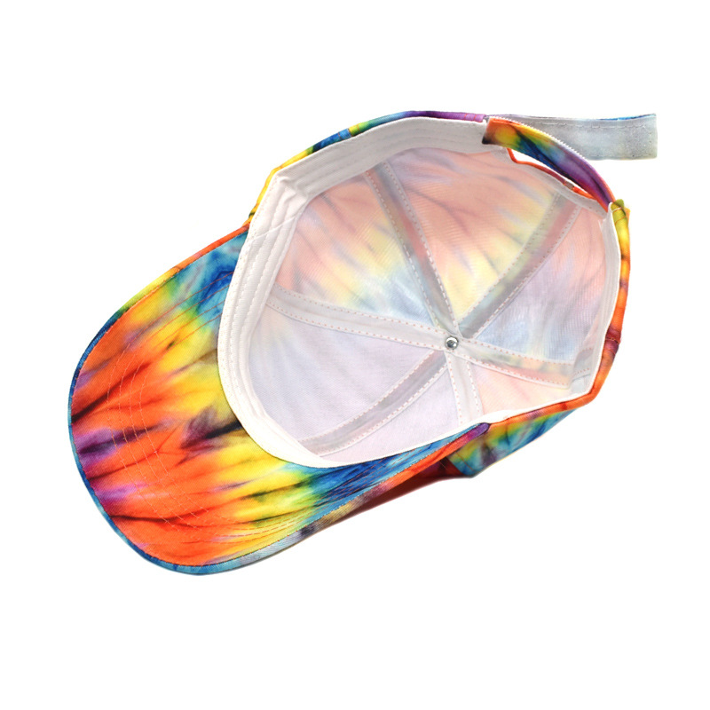 Trendy 3D Printed Baseball Cap European and American New Summer Outdoor Sun Hat Men's and Women's Tie-Dyed Colorful Graffiti Peaked Cap