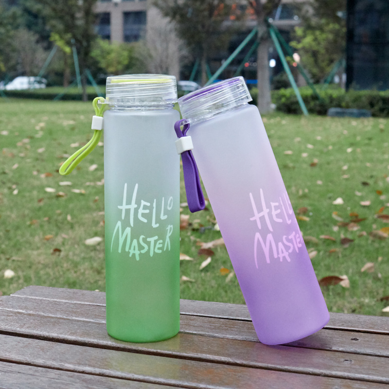 Creative Fashion Fruit Cup High Color Gradient Water Cup Plastic Cup Outdoor Portable Sports Bottle Gift Cup Wholesale