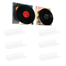 亚马逊热卖亚克力黑胶唱片架壁挂式透明U形挂墙专辑收纳展示架