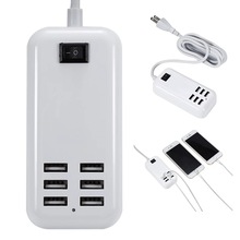 专供跨境适用于iPhone/小米/安卓手机数码充电器6口USB排插充电器