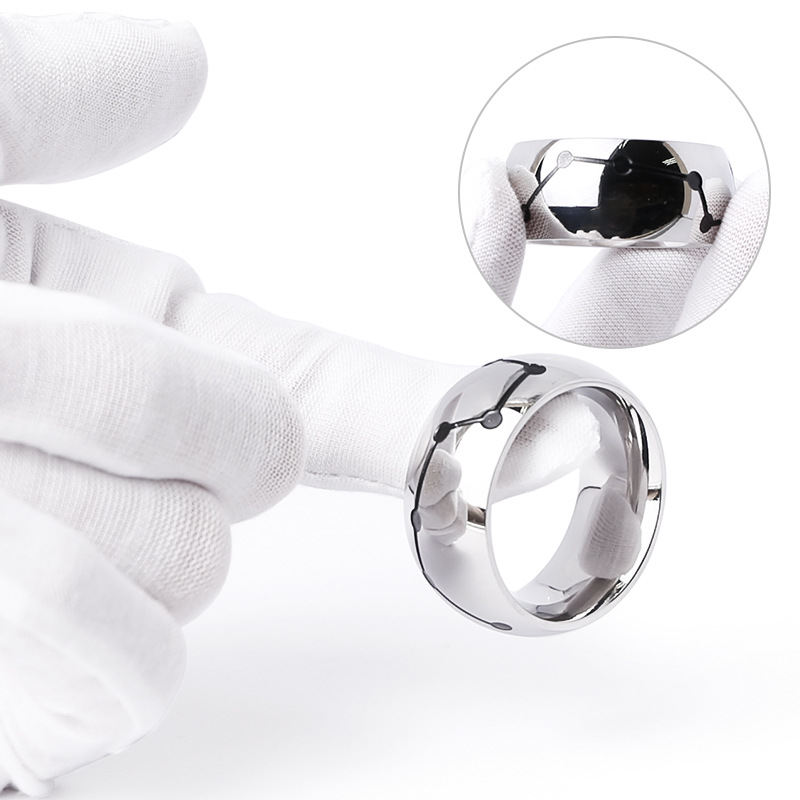 2021星座 不锈钢金属环勃起阴茎环男延迟射精避孕套延长器性玩具
