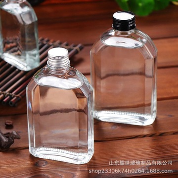 100ml玻璃小酒瓶斜肩分装玻璃泡酒瓶密封自酿分装空瓶礼盒包装瓶