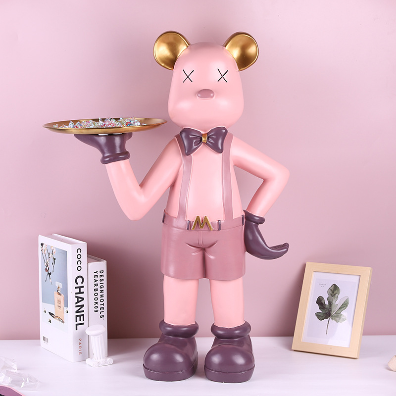 暴力叉腰熊大型落地摆件沙发边创意家居软装饰品开业乔迁新居礼品