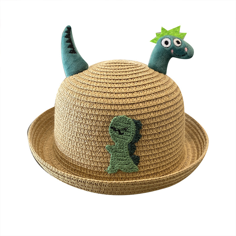 Baby Boy Hat Summer Boy Straw Hat Baby Sun Protection Hat Child Sun-Proof One Year Old Bucket Hat Summer Sun Summer Hat
