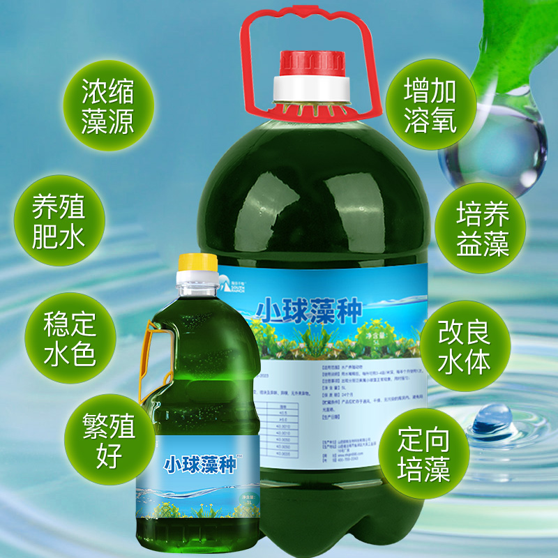 小球藻藻种浓缩复合硅藻种水产养殖鱼塘用肥水培藻增氧藻类培玉满