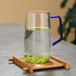 女士绿茶专用茶杯个人专用高硼硅精致玻璃杯子泡茶杯带把杯