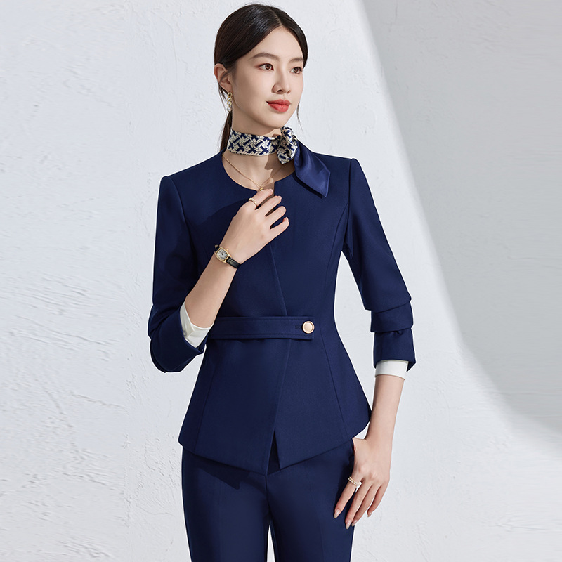 职业装西装套装女2024新款口腔医院酒店接待前台珠宝店工作服春秋