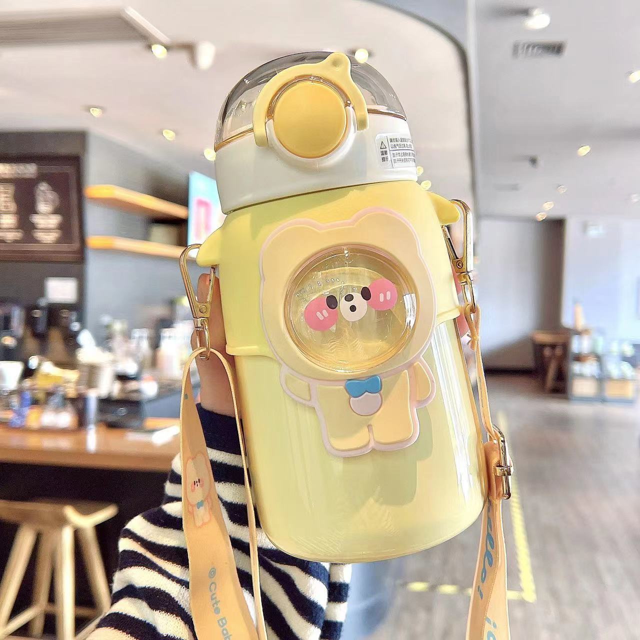 New Vacuum Cup Large Capacity Water Cup for Primary School Students Cute Portable 316 Stainless Steel Children's Straw Insulated Mug