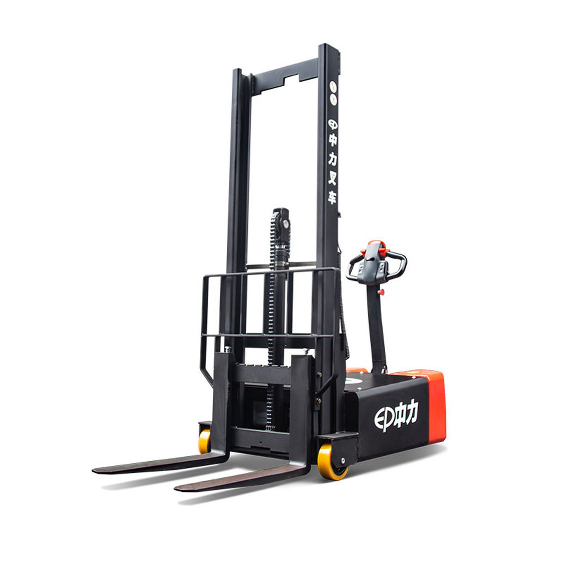 中力ect101z无腿叉车电动堆高车搬运车步行式堆垛车田字托盘可用