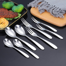 304不锈钢餐具西餐勺叉加厚吃饭勺子家用多功能餐具套装厂家批发