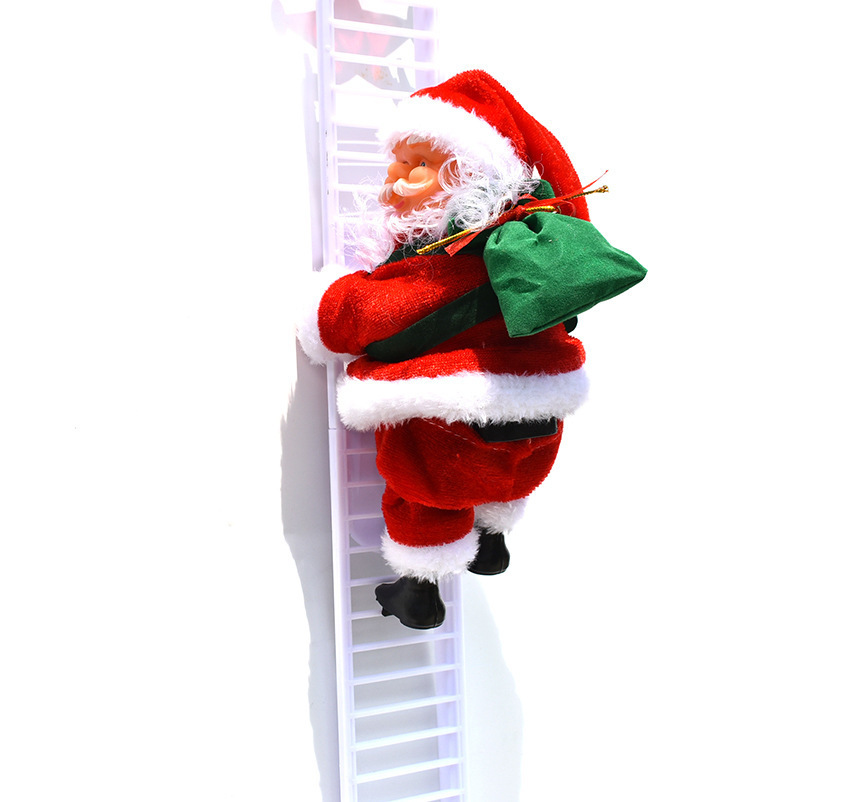 Double Ladder Electric Old Man Music Santa Claus Christmas Little Doll Children Gift Gift Toy Christmas Ornament