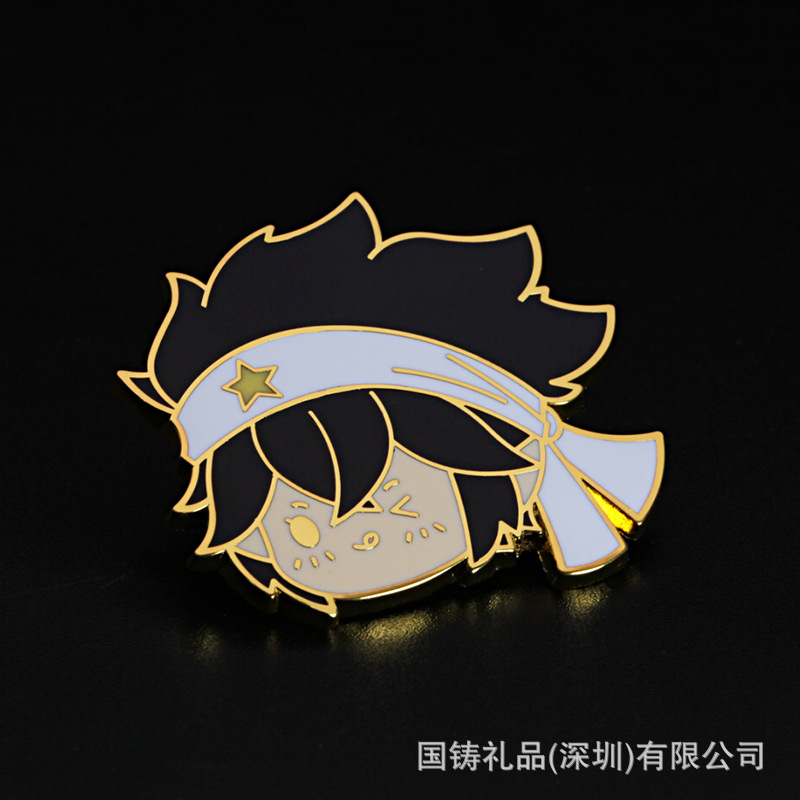 徽章定制 金属胸章 烤漆珠光漆仿珐琅徽章定做明星挂件配饰订制