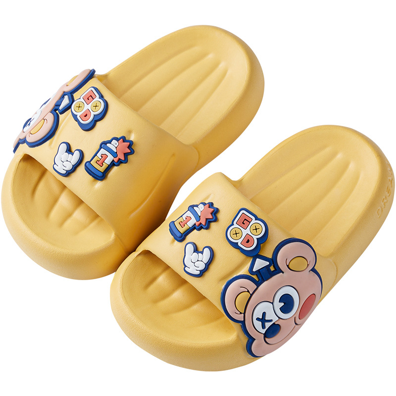 Cheerful Mario Summer Women's Slippers Parent-Child Shoes Slippers Couple Home Bathroom Slippers Men's Flip Flops