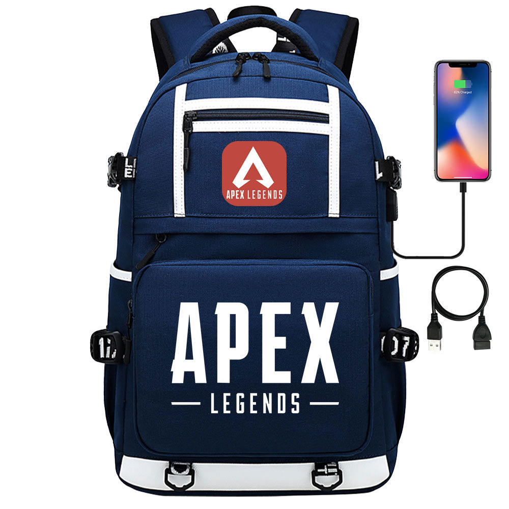 游戏apex英雄印花usb青少年学生书包男女双肩背包休闲旅行背包