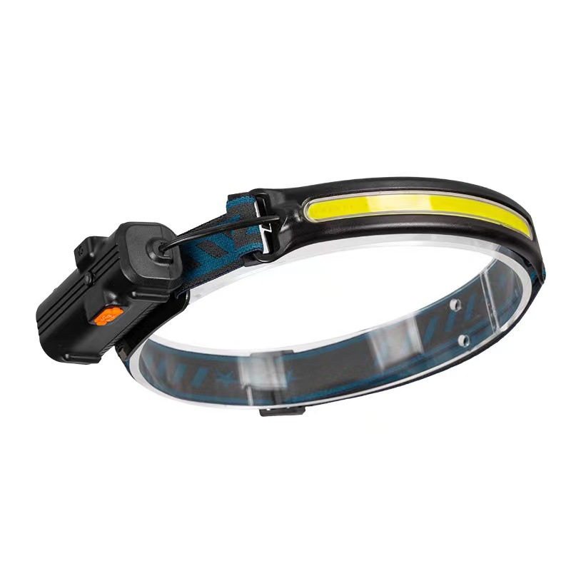 Cross-Border Cob Induction Major Headlamp Type-C Rechargeable Head-Mounted Night Fishing Lamp Dual Light Source Led Run Light