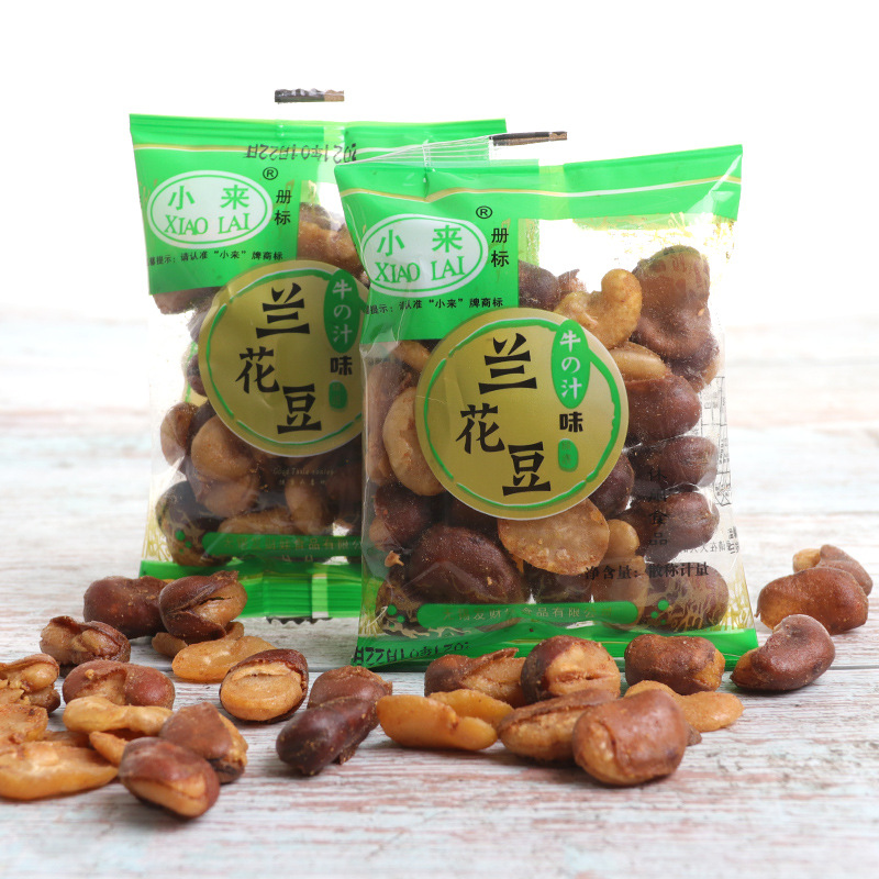 苏州小来兰花豆牛汁味牛肉味蚕豆 休闲食品袋装包装零食 5斤/袋