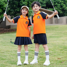 春季新款小学生班服两件套夏季校服男女幼儿园园服polo衫运动套装