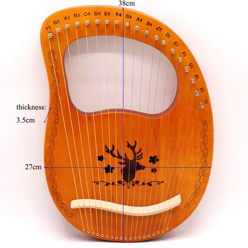 16弦莱雅琴竖琴便携式7弦10弦19弦小里拉琴初学者箜篌便携乐器