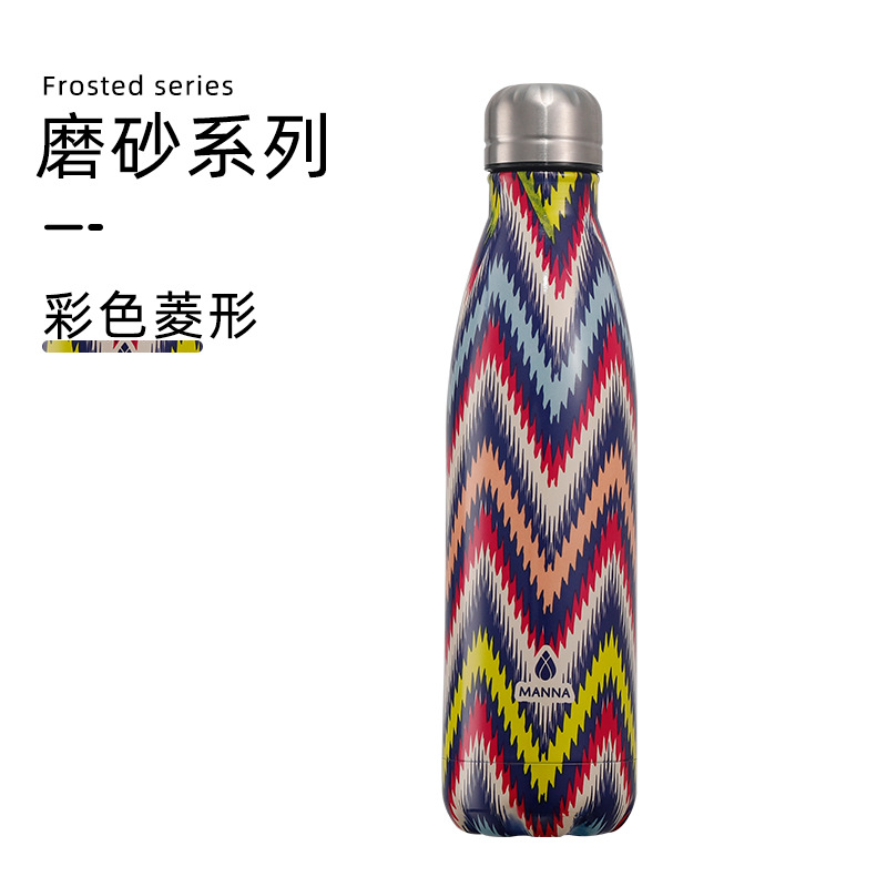 Stainless Steel Coke Bottle Thermos Sports Water Bottle Coke Cup Double-Layer Bowling Cup Foreign Trade Lettering Logo