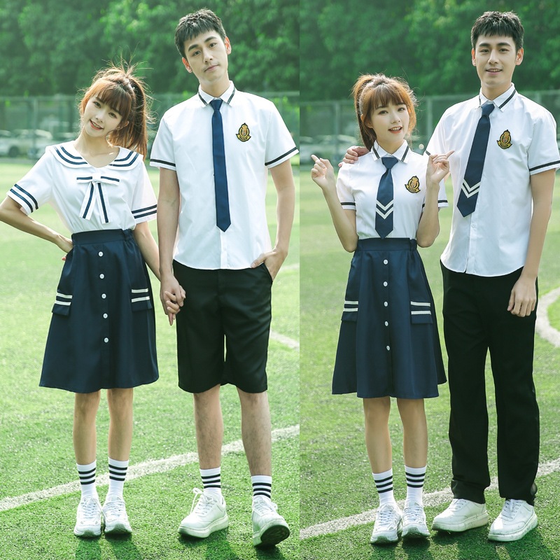 五六年级毕业班服jk校服衬衫夏装高中学生演出比赛合唱制服水手服