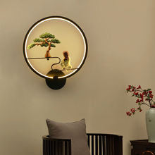 x娥新中式壁灯墙上客厅现代简约卧室国风个性创意床头灯楼梯过道