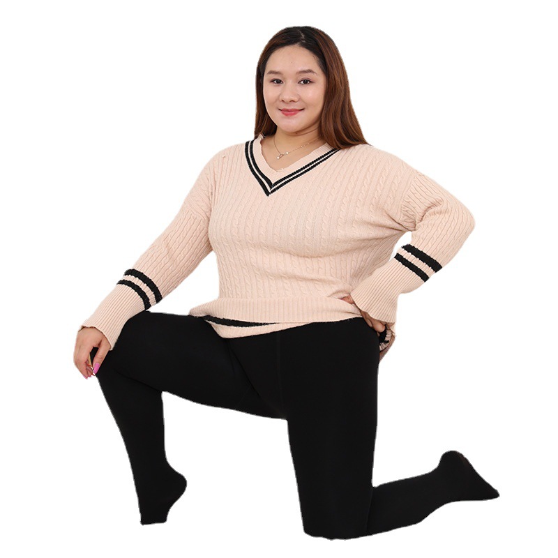 Bare-Leg Socks Artifact Anti-Fouling Cola Panty-Hose Women's Autumn and Winter One-Piece Trousers plus Velvet Thick Warm Pants Outer Wear Pantyhose