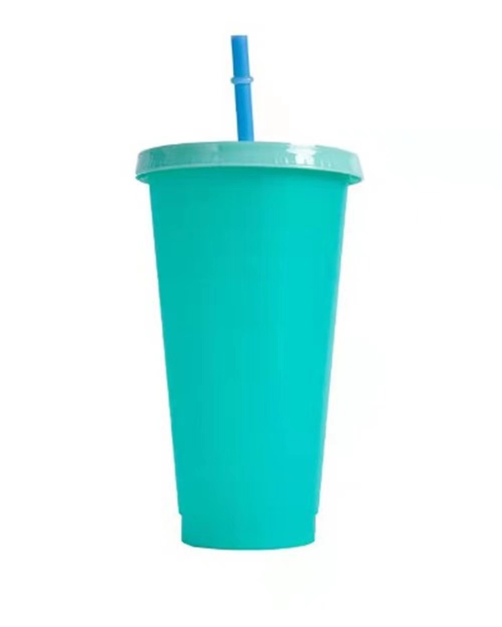Factory Direct-out Temperature-Sensitive Cold Color Changing Cup Large Capacity Pp Plastic Straw Cup Fashion Water Cup Wholesale Logo Can Be Added