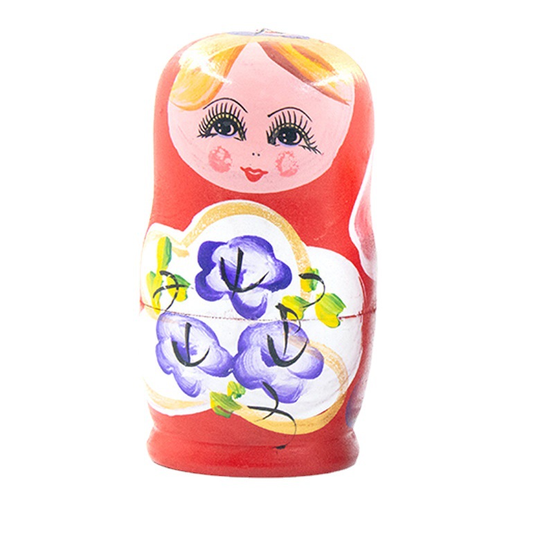 Russia Matryoshka Doll Five-Layer Hand Painted Paint Tourist Attractions Stall Supply Wooden Craftwork Decoration Toys Wholesale