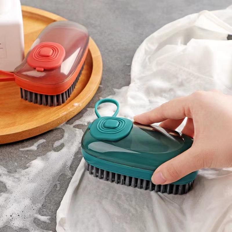 Automatic Liquid Adding Clothes Cleaning Brush