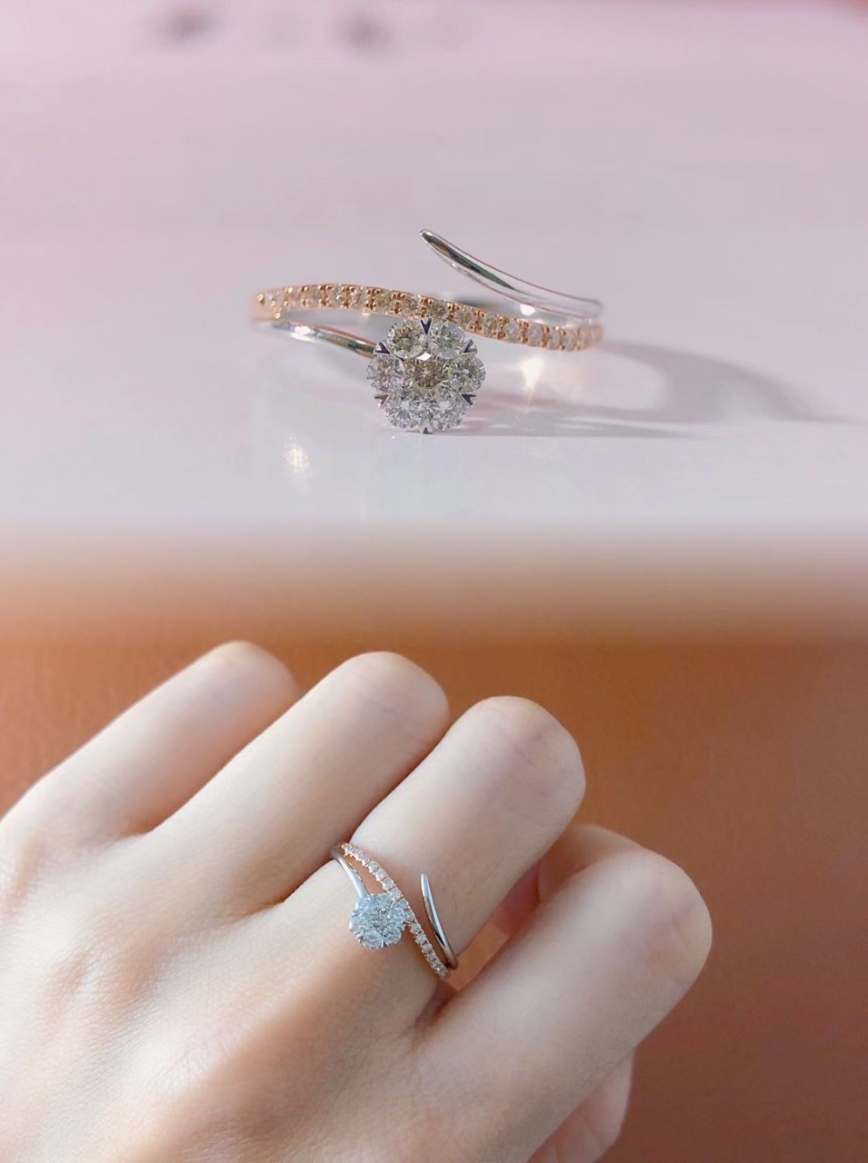 一批18k金分色女钻戒发布95商品描述视频展示上市年份/季节2021年秋