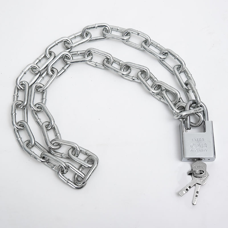 自行车锁链条锁链锁铁链锁自行车电动车家用大锁铁防