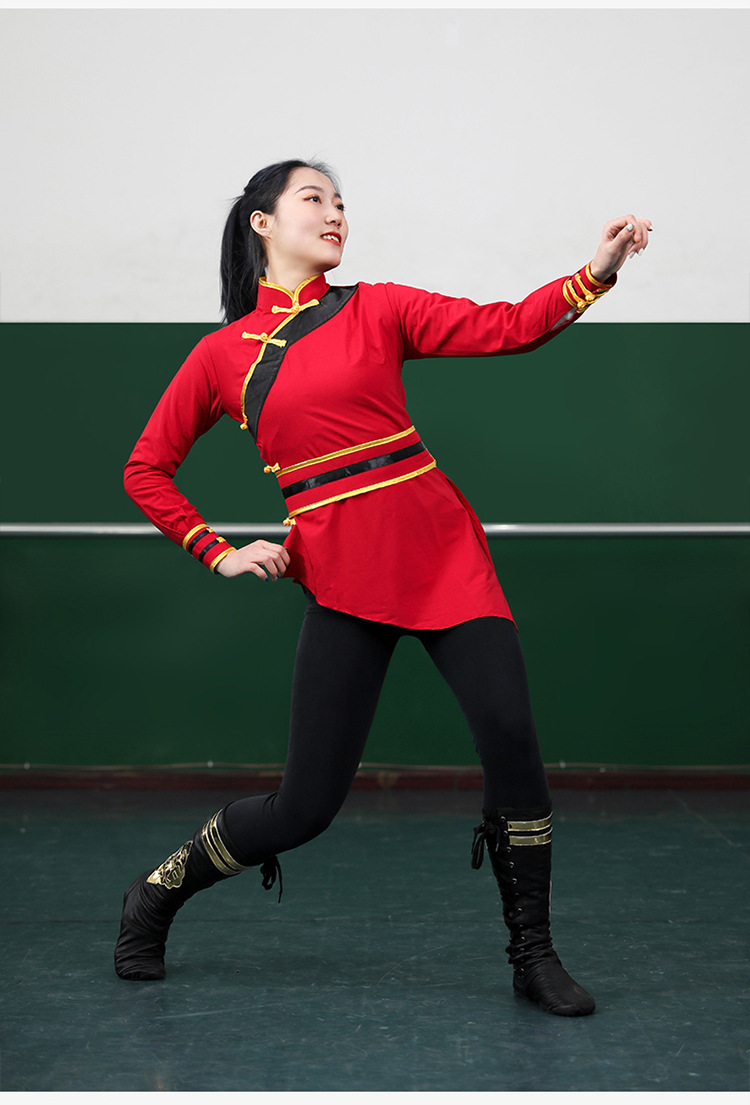 蒙古舞蹈演出服蒙族蒙古舞女族服装男女民族风少数民族舞蹈练功服